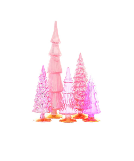 Pink Hue Glass Trees